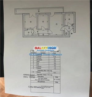 Apartament cu 3 camere, 70 de mp, Restaurant Alba, Titan