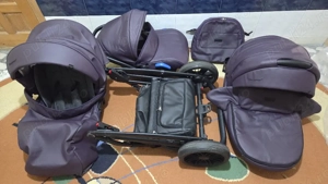 Krausman   Carucior 3 in 1 LEXXO Purple   Testat ADAC Stare Foarte Buna piele ecologica.