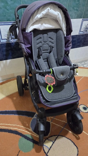Krausman   Carucior 3 in 1 LEXXO Purple   Testat ADAC Stare Foarte Buna piele ecologica. - imagine 5