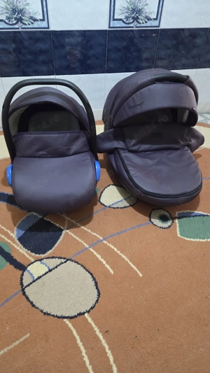 Krausman   Carucior 3 in 1 LEXXO Purple   Testat ADAC Stare Foarte Buna piele ecologica. - imagine 2