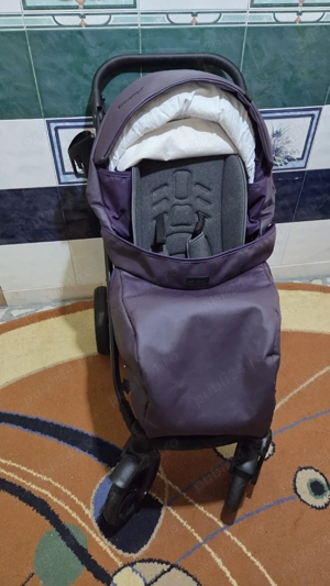 Krausman   Carucior 3 in 1 LEXXO Purple   Testat ADAC Stare Foarte Buna piele ecologica. - imagine 4