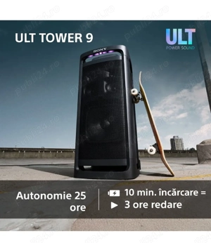 Sistem audio Sony ULT TOWER 9DC, Bluetooth, USB, ULT Power Sound, Party Connect