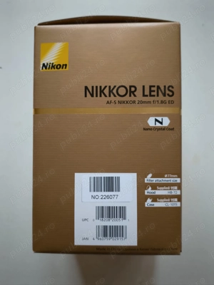 obiectiv foto AF-S obiectiv foto Nikkor 20mm f 1. 8G ED