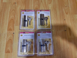 Cilindru usă Yale 2100,10 pini, nichelat, 40 x 40 mm  45 x 45 mm,5 chei cu amprentă,(Super Ofertă).
