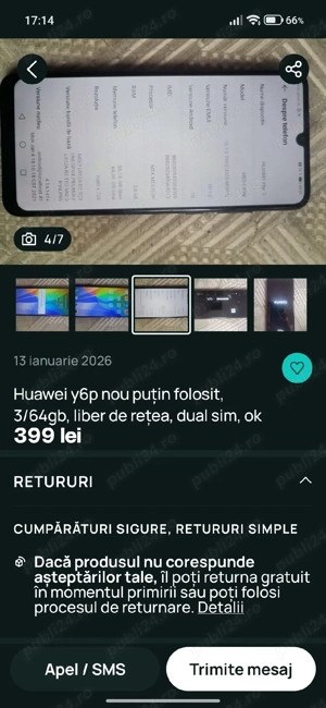 Vând Huawei Y6p impecabil. - imagine 3