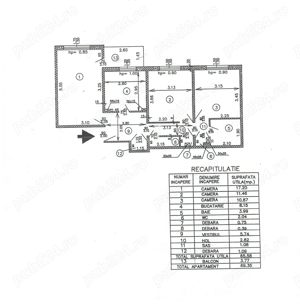 Vând apartament 3 cam, decomandat, 69 mp, bloc 1981, reabilitat, Veteranilor Gorjului