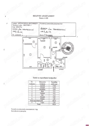 Vând 2 camere, situat pe Strada Trapezului   Sector 3, la 1 minut de mers pe jos de stația de metrou