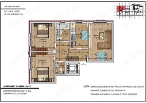 apartament  Metalurgiei Park 3 camere 2 bai complet mobilat si utilat loc parcare inclus - imagine 5