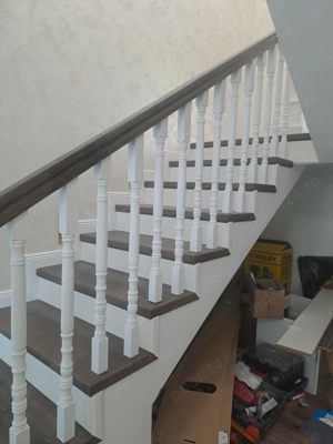 Balustrada din lemn alba Cumpana