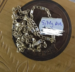 lant cubanez si lant mai mic vand aur de 14 carate din colectia personala - imagine 2