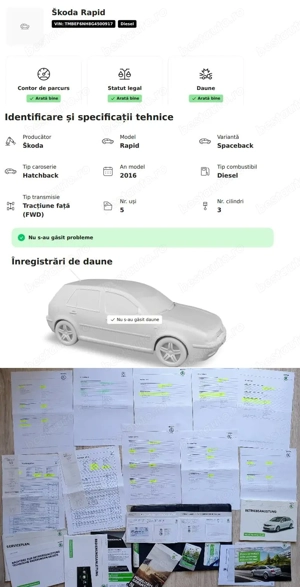 Skoda RAPID 2016 Euro 6 Diesel 90cp 158000 km Germania  - imagine 5