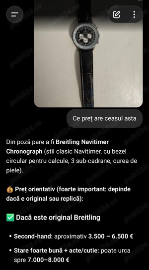 Vând ceas Breitling Navitimer Chronograph - imagine 5