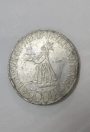 Monedă 500 lei Ștefan cel Mare 1941  argint