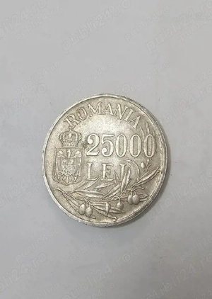 Monedă 25.000 lei 1946 Regele Mihai I - imagine 3