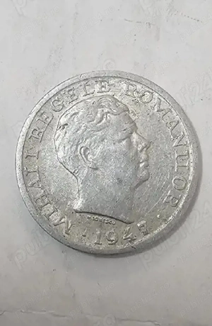 Moneda 5 LEI argint România, 1947 (Mihai I - imagine 2