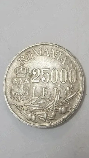 Monedă 25.000 lei 1946 Regele Mihai I - imagine 2