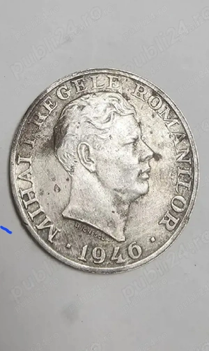 Monedă argint România 25.000 lei 1946   Regele Mihai I - imagine 2