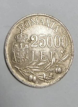 Monedă argint România 25.000 lei 1946   Regele Mihai I