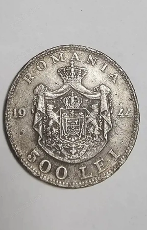 Moneda argint 500 lei Romania  an 1944