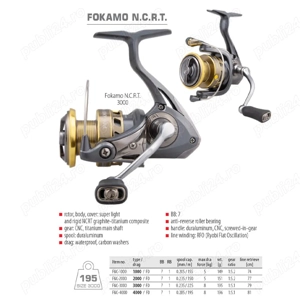 Mulinete Ryobi Fokamo NCRT 1000-4000FD, noi cu factura si 2 ani garantie, cele mai usoare mulinete