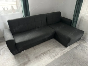 Vând Colțar Extensibil Reversibil (2 Lăzi depozitare) + Topper BONUS