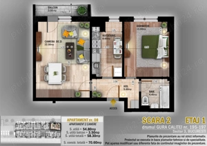 2 camere, decomandat, zona metrou Nicolae Teclu   Theodor Pallady - imagine 7