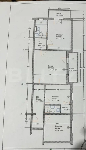 Apartament 3 camere, 67 mp, zona Lipovei - imagine 6