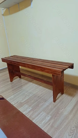 Banca din lemn masiv 125cm lungime 30 latime si 47 inaltime