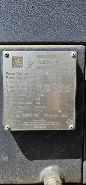 2x Generatoare Atlas Copco QES 80 + QES 100 2023, noi Germania - imagine 5