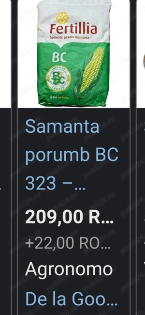 Sămânță de porumb si soia