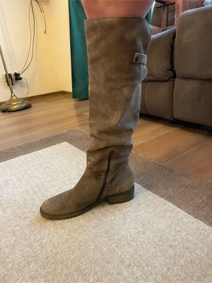 Cizme lungi piele intoarsa - imagine 3