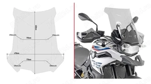 Parbriz moto smoke D5127S GIVI BMW F750 GS - imagine 3