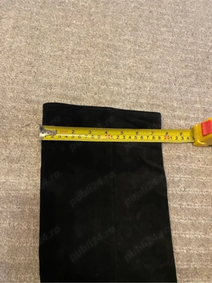 Cizme lungi Zara, piele intoarsa. - imagine 2