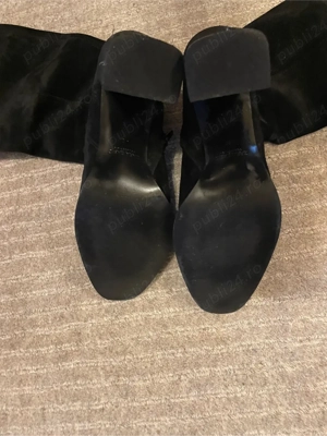 Cizme lungi Zara, piele intoarsa. - imagine 3