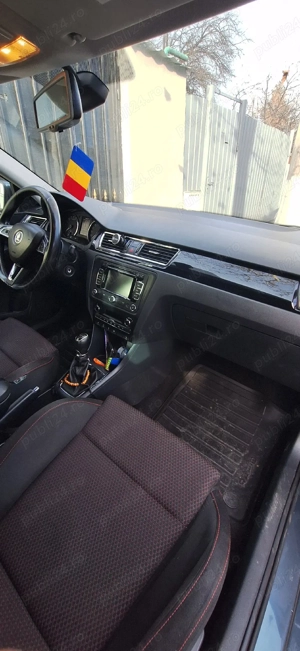 Skoda rapid 1.6 Tdi 105 cp an 2014 caroserie berlina climatronic computer bord geamuri electrice ogl - imagine 3