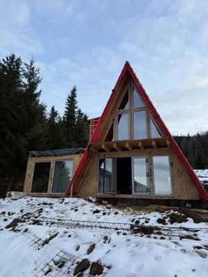 Case lemn Aframe case stil amrican in fabrică - imagine 2