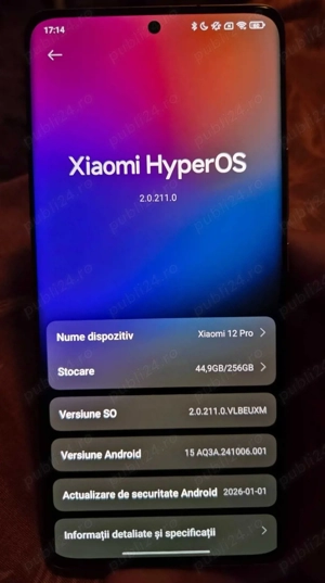   Vand Urgent Xiaomi 12 pro 256gb   - imagine 3