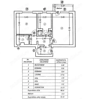 Apartament 2 camere 52mp, decomandat, centrala, AC, comision 0% - imagine 6