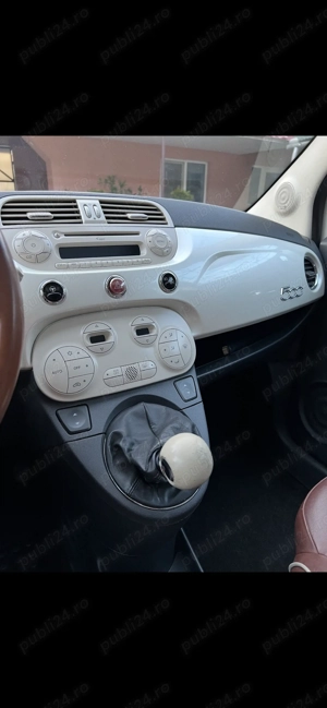  Fiat 500, 1.2 benzină, anul 2009, alb perlat - imagine 5