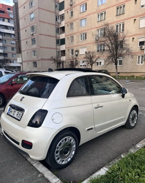  Fiat 500, 1.2 benzină, anul 2009, alb perlat
