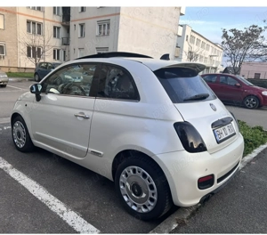  Fiat 500, 1.2 benzină, anul 2009, alb perlat - imagine 2