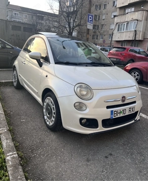  Fiat 500, 1.2 benzină, anul 2009, alb perlat - imagine 3
