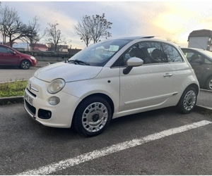  Fiat 500, 1.2 benzină, anul 2009, alb perlat - imagine 4