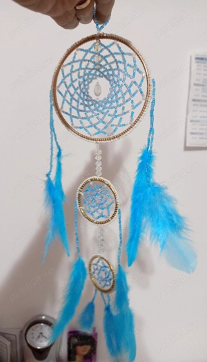 Dream Catcher NOU de 40 x 16 cm, talisman, decorațiune, hand-made