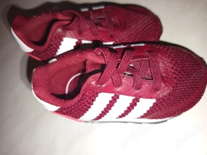 Adidași copii Adidas originali   vișinii, mărimea 19, unisex, nou fără etichetă - imagine 2