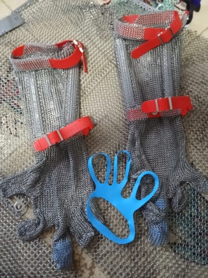 Vând set abator van rooi mănușă zale șart inox abator  - imagine 2