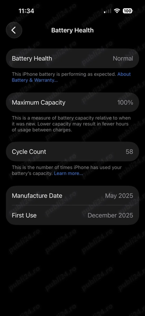 Vând IPhone 15 100%baterie + Cadou AirPods Pro