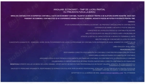 Angajam economist, timp partial de lucru