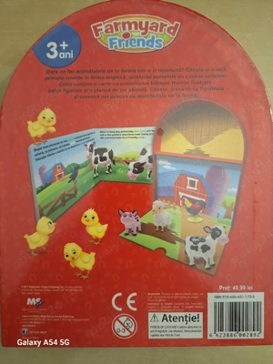 Cartea mea cu animăluțe - Ne jucam la ferma - pagini cartonate și figurine - imagine 3