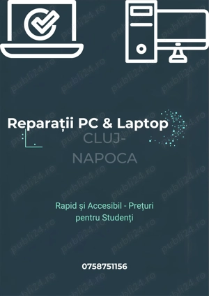 Reparații PC & Laptop   rapid și accesibil (prețuri pentru studenți)